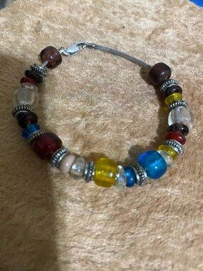 Colorful Glass Bead Women's Bracelet - Multi-Color